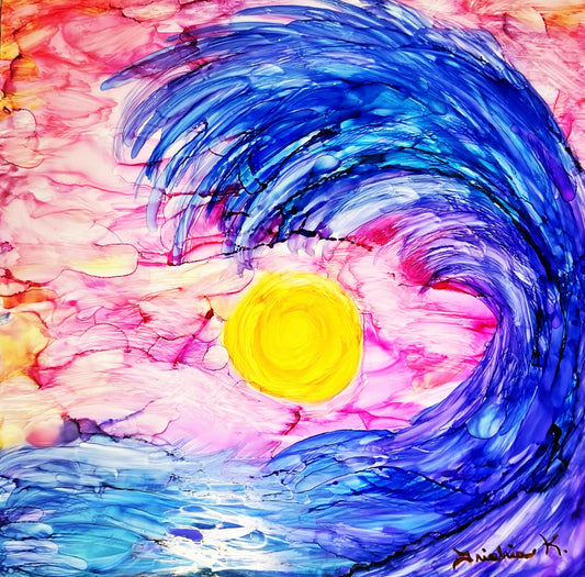 Sun Glow Ocean Flow